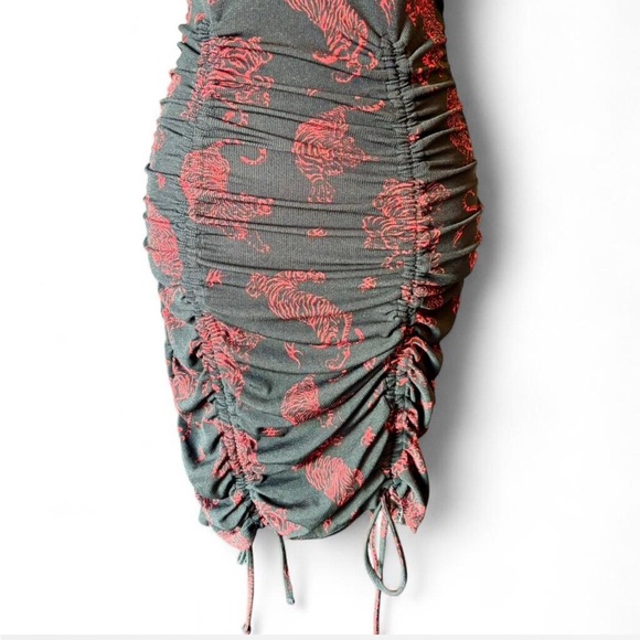 Emo Gothic Alt Rocker Tiger Mini Dress - Picture 4 of 6